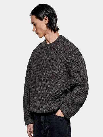 Свитер MKI MIYUKI ZOKU Chunky Rib Knit Melange Charcoal
