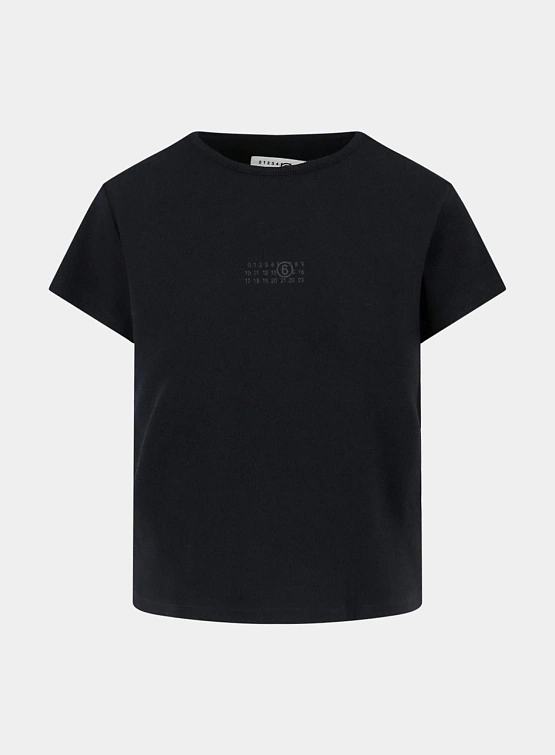 Женская футболка MM6 Maison Margiela Press Logo Black