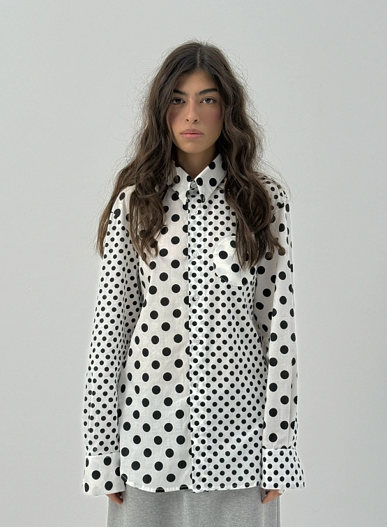 Рубашка Siniy Vsadnik Doubledots++ Shirt White/Black