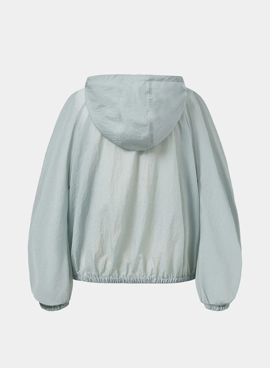 Ветровка AMOMENTO Sheer Nylon Raglan Hooded Blue