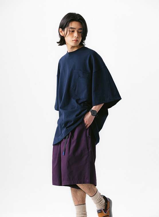 Футболка ANGLAN Double Pocket Half Tee Navy