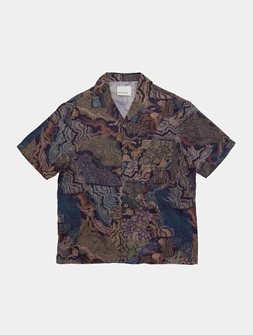 Рубашка ACMH x MARCUS JAMES SS Wave Navy Dark Taupe