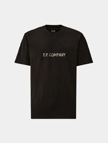 Футболка C.P. Company 30/1 Jersey Logo Black