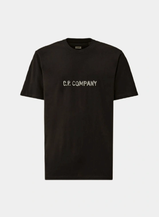 Футболка C.P. Company 30/1 Jersey Logo Black