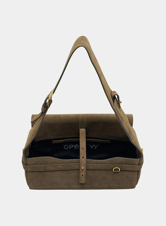 Женская сумка OPEN YY Suede Belting Duffle Brown