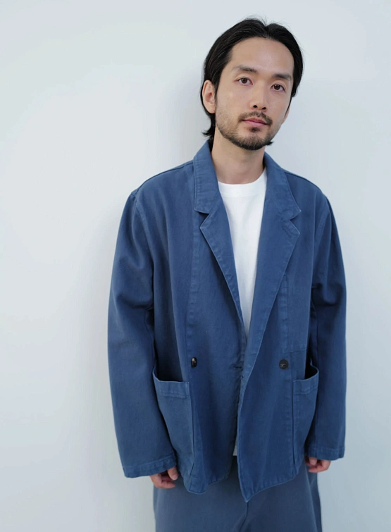 Пиджак LE17SEPTEMBRE Over Dyeing Double Blue