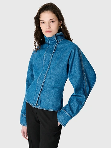 Женская джинсовая рубашка Marine Serre Moon Laser Blue Wash