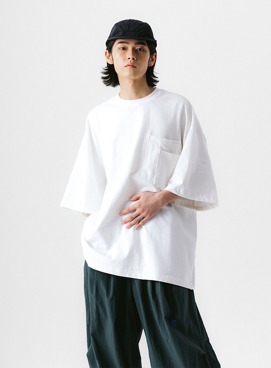 Футболка ANGLAN Double Pocket Half Tee White