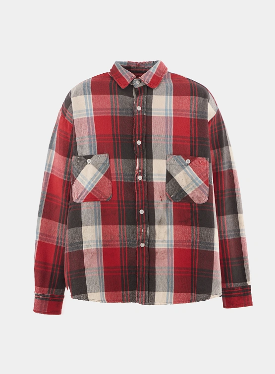 Рубашка SAINT MXXXXXX Flannel Check Red+Gray