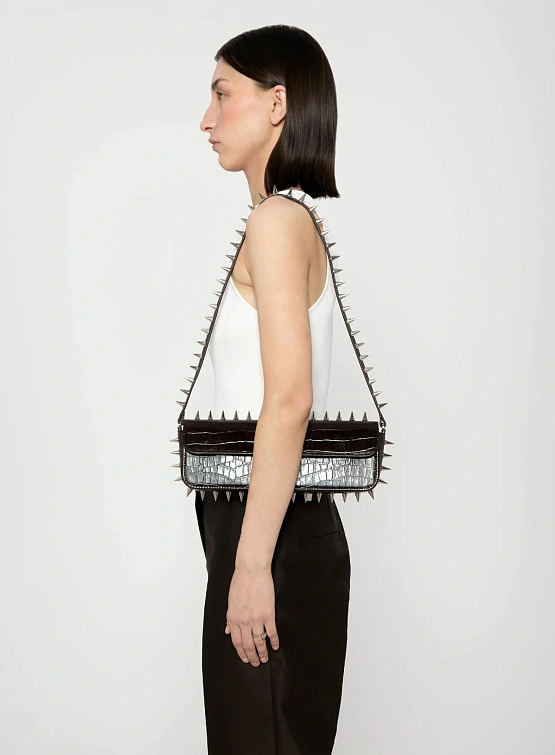 Сумка ABRA Spike Baguette Brown