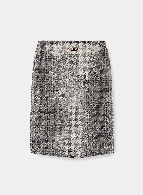 Женская юбка Diesel Denim De-Rathian-Fsh Black/White