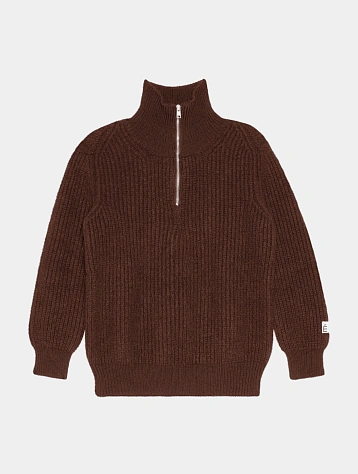 Халф-зип Études Military Rib Dk Brown