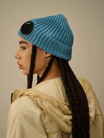 Шапка C.P. Company Extrafine Merino Wool Goggle Aegean Blue