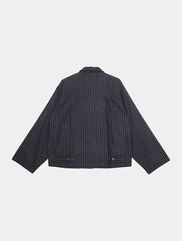 Овершот Jungles Jungles Pleated Pinstripe Wool Black