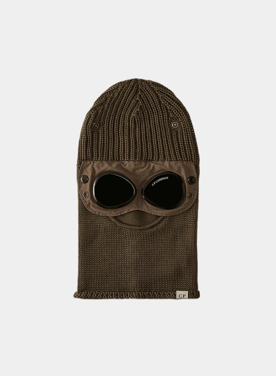 Балаклава C.P. Company Extrafine Merino Wool Goggle Walnut