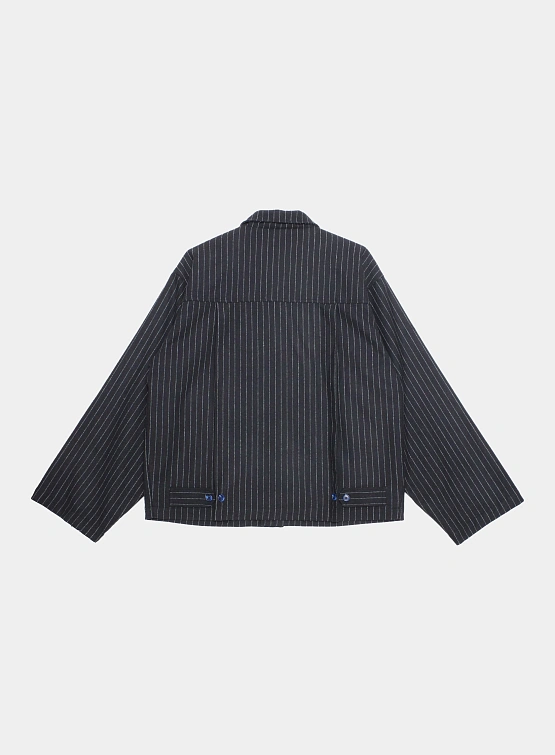 Овершот Jungles Jungles Pleated Pinstripe Wool Black