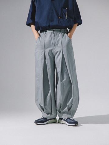 Брюки ANGLAN Unbalance Long Tuck Pants Grey