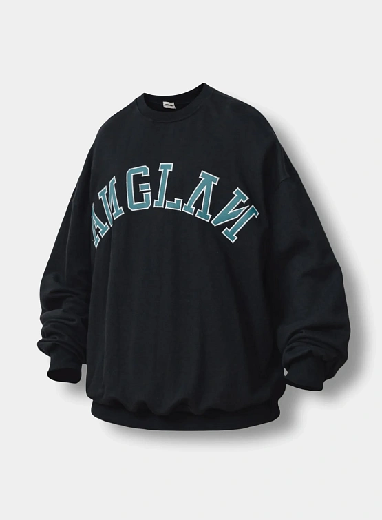 Свитшот ANGLAN Applique Big Logo Sweatshirt Black