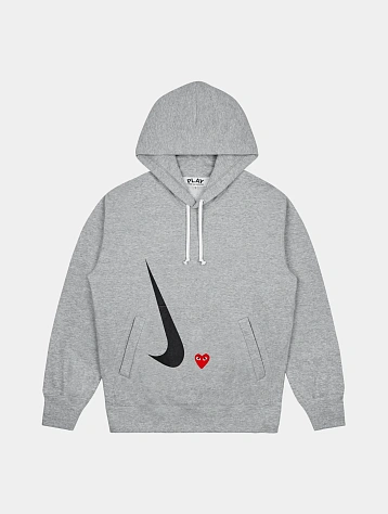 Худи Comme des Garçons PLAY CDG x Nike Grey