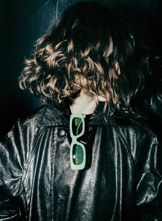 Очки THE ATTICO x Linda Farrow Mini Marfa Acid Green