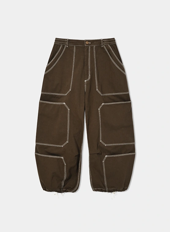 Брюки ANGLAN Spread Panel Twill Work Brown