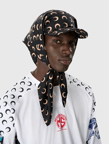 Кепка Marine Serre Moon Silk Veiled Cap Inverse Tan