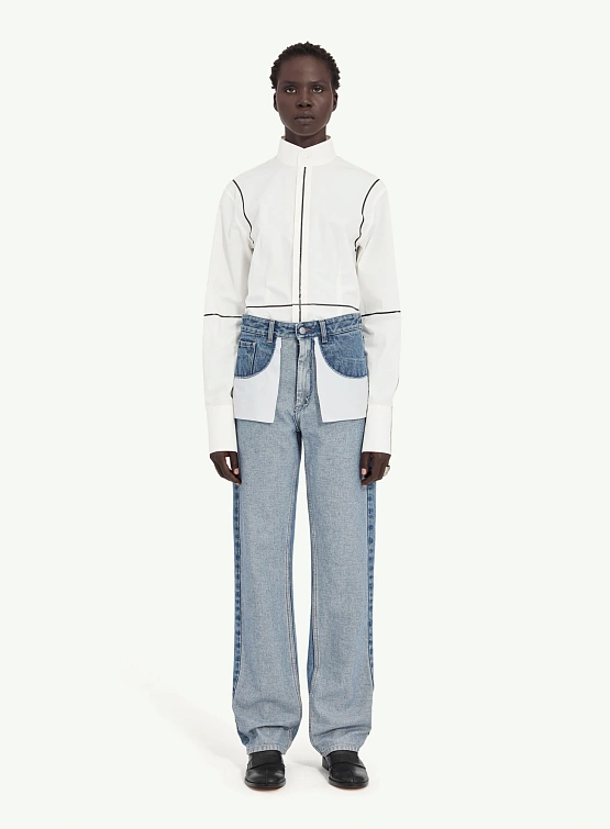 Женские джинсы MM6 Maison Margiela Inverted Blue