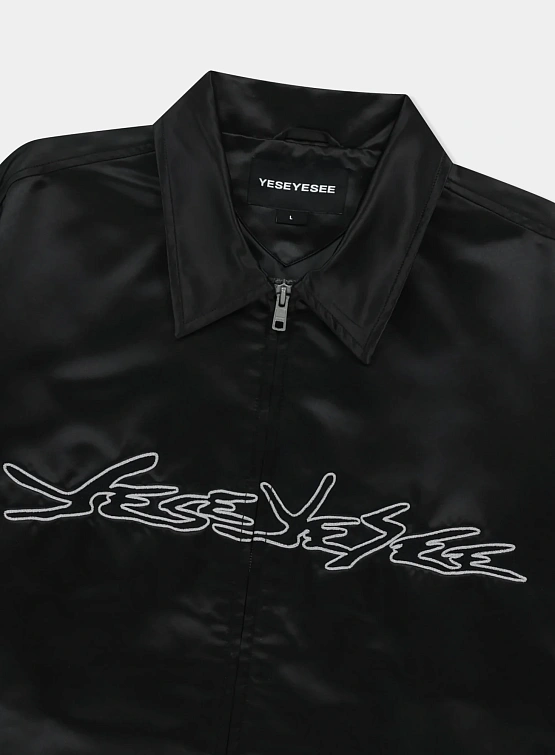 Куртка YESEYESEE Logo Applique Satin Coach Black