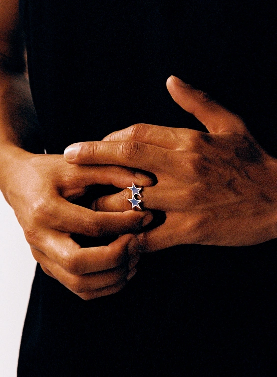 Кольцо TWOJEYS Icon Enameled Single Blue