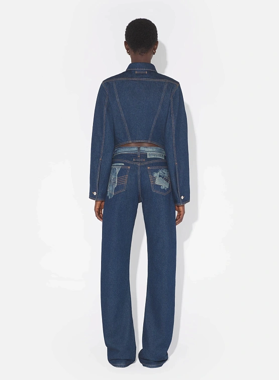 Женские джинсы Jean Paul Gaultier With Trompe L'oeil Vintage Blue