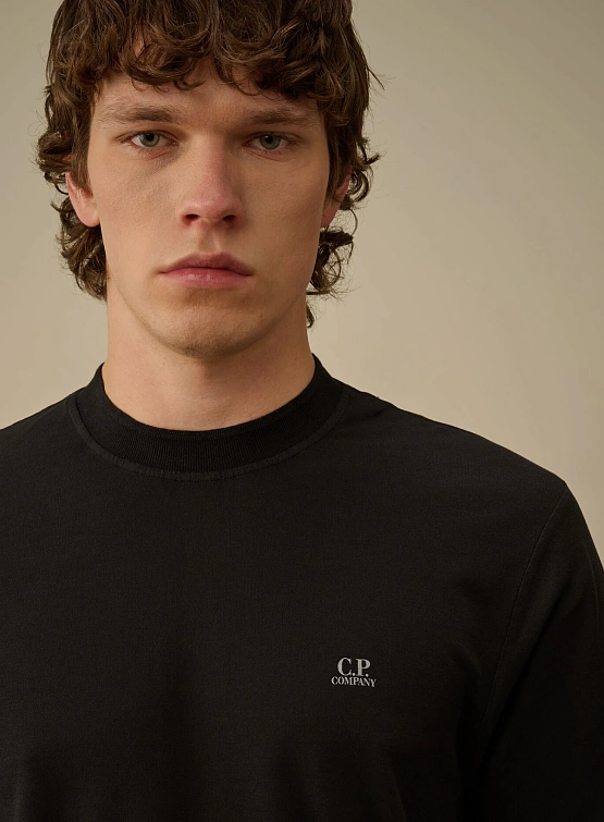 Футболка C.P. Company Crepe Jersey Logo Black