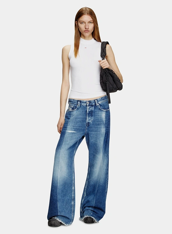 Женский топ Diesel Knit Jersey T-Mokky-Sl-Microdiv White