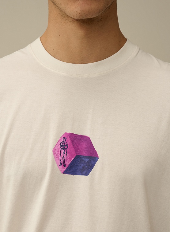 Футболка C.P. Company 30/1 Graphics Logo Gauze White