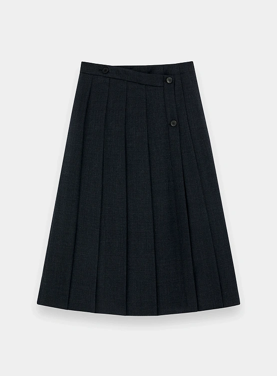 Женская юбка EPINGLER Pleats Long Wrapped Charcoal