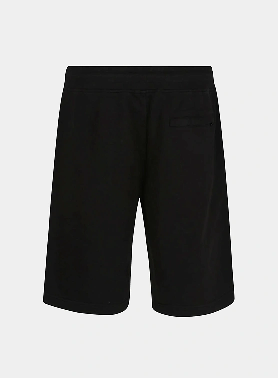 Шорты C.P. Company Cotton Diagonal Fleece Logo Black