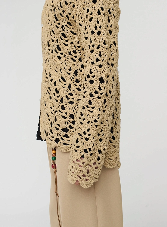 Кардиган Song for the Mute Crochet Beige