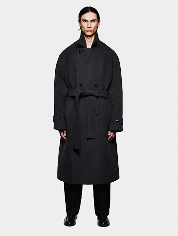 Пальто MKI MIYUKI ZOKU Wool Double Breasted Charcoal