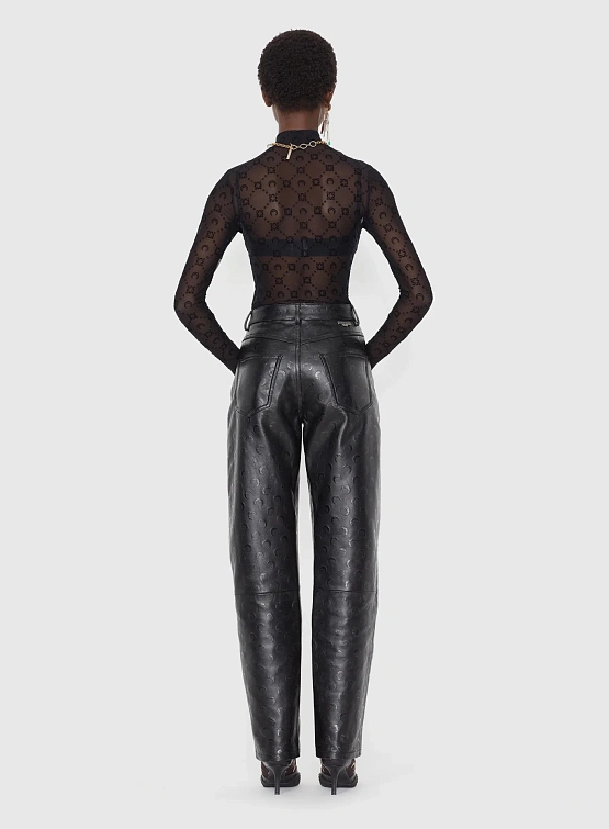 Женский лонгслив Marine Serre Recycled Mesh Second Skin Black