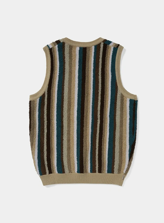 Жилет thisisneverthat Striped Knit Vest Beige