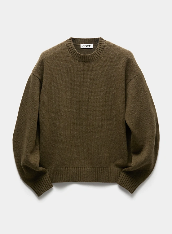 Свитер COOR Wool Cropped Crewneck Khaki