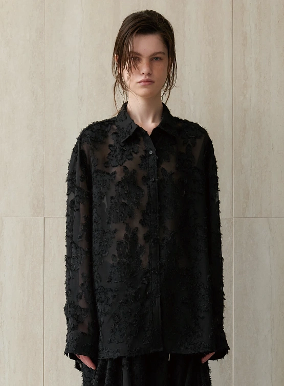 Женская блузка EPINGLER Sheer Jacquard Black