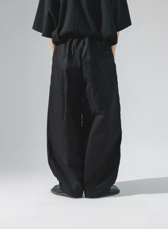 Брюки ANGLAN Unbalance Long Tuck Pants Black
