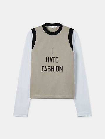 Лонгслив Sunnei I Hate Fashion Ri-Edition Beige