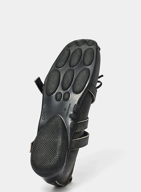 Женские Балетки OPEN YY Cross Buckle Ballet Flats Grey