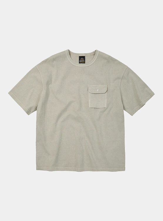 Футболка FrizmWORKS Cigarette Pocket Pigment Dyeing Beige