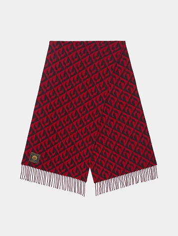 Шарф Marine Serre Moon Lozenge Wool Black/Red