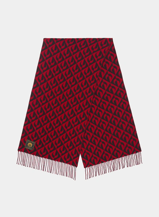 Шарф Marine Serre Moon Lozenge Wool Black/Red