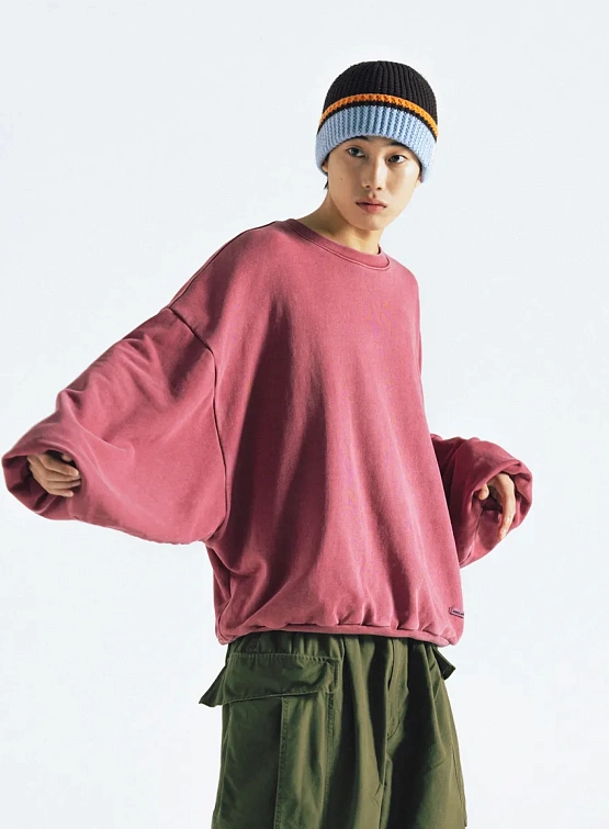 Свитшот ANGLAN Reversible Pigment Two Layer Washed Red