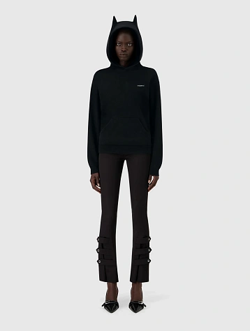 Женское худи Coperni Horn Hoodie Black/White