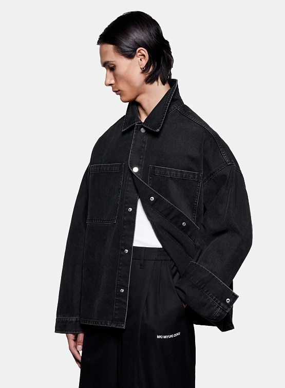 Овершот MKI MIYUKI ZOKU Denim Box Wash Black